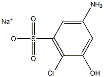 3-Amino-6-chloro-5-hydroxybenzenesulfonic acid sodium salt 구조식 이미지