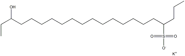 19-Hydroxyhenicosane-4-sulfonic acid potassium salt Structure