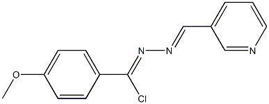 3-Pyridinecarbaldehyde [chloro(4-methoxyphenyl)methylene]hydrazone Structure