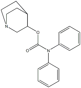 N,N-Diphenylcarbamic acid 3-quinuclidinyl ester 구조식 이미지