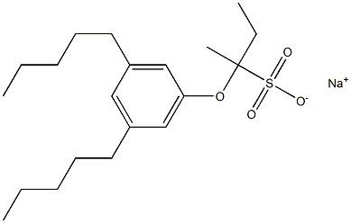 2-(3,5-Dipentylphenoxy)butane-2-sulfonic acid sodium salt 구조식 이미지