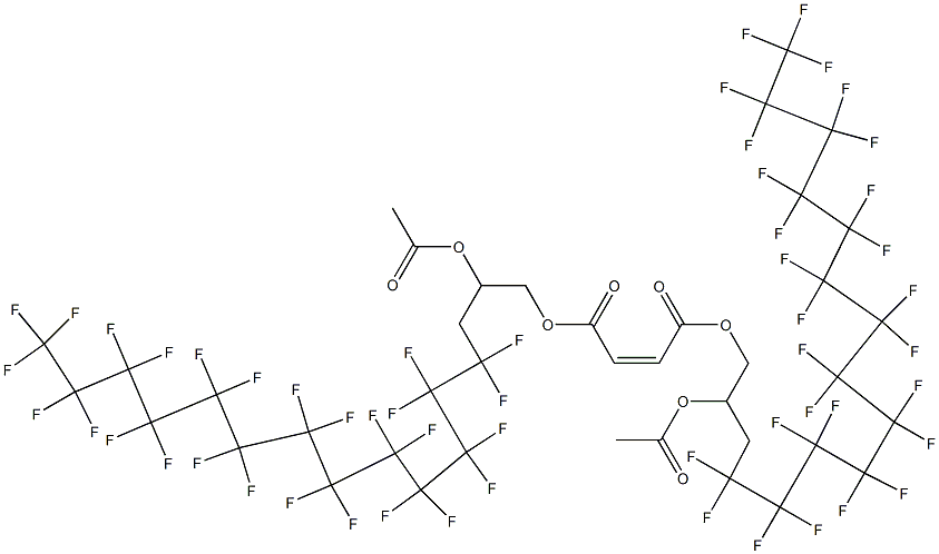 Maleic acid bis(2-acetyloxy-4,4,5,5,6,6,7,7,8,8,9,9,10,10,11,11,12,12,13,13,14,14,15,15,16,16,16-heptacosafluorohexadecyl) ester 구조식 이미지