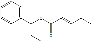 2-Pentenoic acid 1-phenylpropyl ester 구조식 이미지