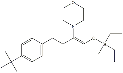 1-Morpholino-1-[[diethyl(methyl)silyl]oxymethylene]-2-methyl-3-(4-tert-butylphenyl)propane Structure