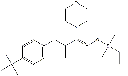 1-Morpholino-1-[[diethyl(methyl)silyl]oxymethylene]-2-methyl-3-(4-tert-butylphenyl)propane 구조식 이미지