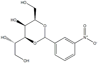 2-O,4-O-(3-Nitrobenzylidene)-L-glucitol 구조식 이미지