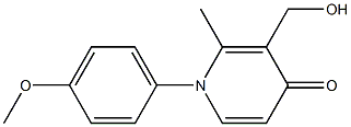 N-(4-Methoxyphenyl)-3-(hydroxymethyl)-2-methyl-4(1H)-pyridone 구조식 이미지