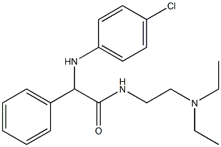 2-(p-Chloroanilino)-N-[2-(diethylamino)ethyl]-2-phenylacetamide 구조식 이미지