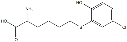 2-Amino-6-(5-chloro-2-hydroxyphenylthio)hexanoic acid 구조식 이미지