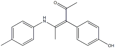 4-[(4-Methylphenyl)amino]-3-(4-hydroxyphenyl)-3-penten-2-one Structure