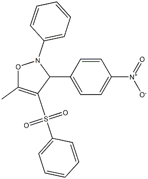 2-Phenyl-3-(4-nitrophenyl)-5-methyl-4-(phenylsulfonyl)-4-isoxazoline 구조식 이미지