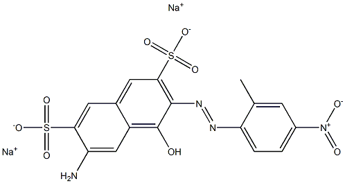 6-Amino-4-hydroxy-3-[(2-methyl-4-nitrophenyl)azo]-2,7-naphthalenedisulfonic acid disodium salt 구조식 이미지