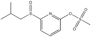 Methanesulfonic acid 6-(2-methylpropylsulfinyl)-2-pyridinyl ester 구조식 이미지