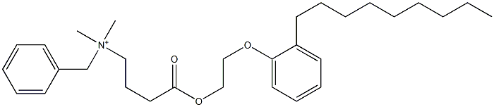 N,N-Dimethyl-N-benzyl-N-[3-[[2-(2-nonylphenyloxy)ethyl]oxycarbonyl]propyl]aminium Structure