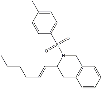 1,2,3,4-Tetrahydro-2-(4-methylphenylsulfonyl)-3-[(E)-1-hexenyl]isoquinoline Structure