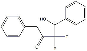 3,3-Difluoro-4-hydroxy-1,4-diphenyl-2-butanone 구조식 이미지