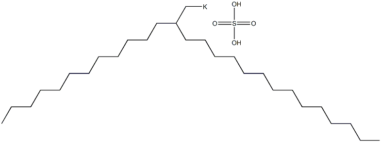 Sulfuric acid 2-dodecylhexadecyl=potassium salt Structure