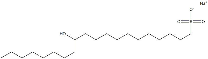 12-Hydroxyicosane-1-sulfonic acid sodium salt Structure