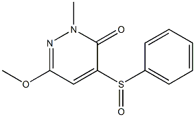 6-Methoxy-2-methyl-4-(phenylsulfinyl)pyridazin-3(2H)-one 구조식 이미지