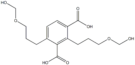 2,4-Bis[3-(hydroxymethoxy)propyl]isophthalic acid 구조식 이미지