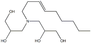 3,3'-(3-Nonenylimino)bis(propane-1,2-diol) 구조식 이미지