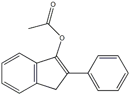 Acetic acid (2-phenyl-3H-inden-1-yl) ester 구조식 이미지