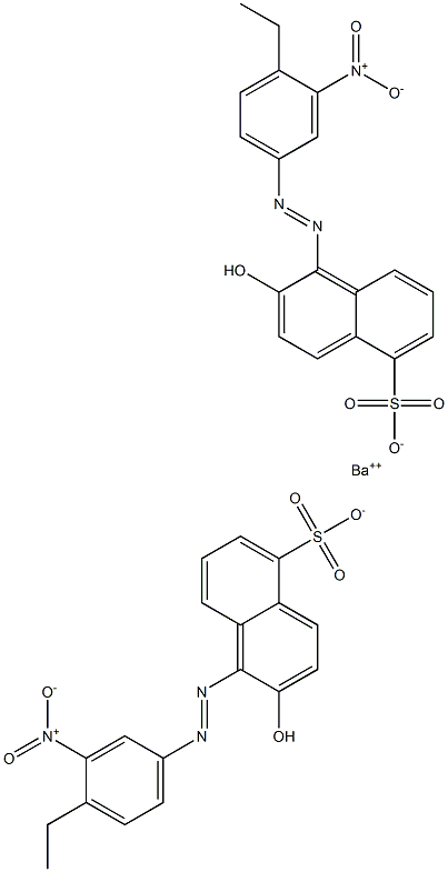 Bis[1-[(4-ethyl-3-nitrophenyl)azo]-2-hydroxy-5-naphthalenesulfonic acid]barium salt 구조식 이미지