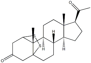 1,5-Epidithiopregnane-3,20-dione 구조식 이미지