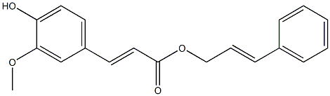 4-Hydroxy-3-methoxycinnamic acid 3-phenyl-2-propenyl ester Structure