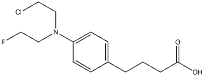 4-[p-[(2-Chloroethyl)(2-fluoroethyl)amino]phenyl]butyric acid Structure