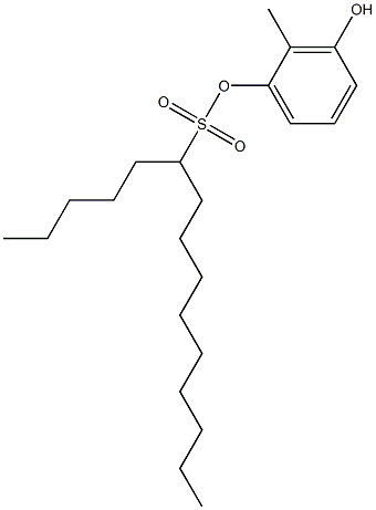 6-Pentadecanesulfonic acid 3-hydroxy-2-methylphenyl ester Structure