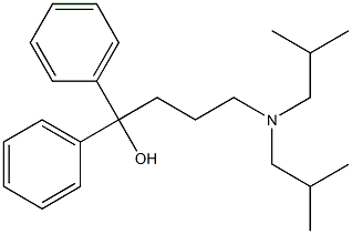 1,1-Diphenyl-4-diisobutylamino-1-butanol Structure