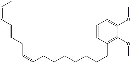 1,2-Dimethoxy-3-[(8Z,11E,13Z)-8,11,13-pentadecatrienyl]benzene Structure