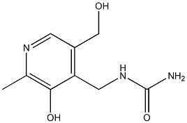 5-Hydroxy-6-methyl-4-(ureidomethyl)pyridine-3-methanol 구조식 이미지