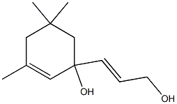 1-[(Z)-3-Hydroxy-1-propenyl]-3,5,5-trimethyl-2-cyclohexen-1-ol 구조식 이미지