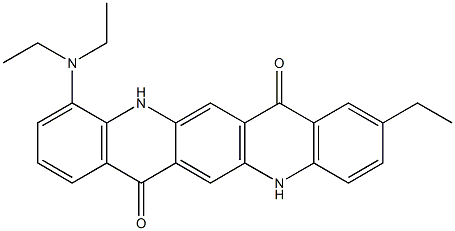 4-(Diethylamino)-9-ethyl-5,12-dihydroquino[2,3-b]acridine-7,14-dione Structure