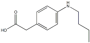 2-[p-(Butylamino)phenyl]acetic acid 구조식 이미지