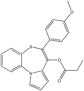 Propionic acid [6-(4-methoxyphenyl)pyrrolo[2,1-d][1,5]benzothiazepin-7-yl] ester Structure