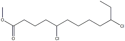 5,10-Dichlorododecanoic acid methyl ester Structure