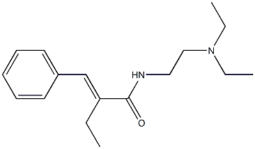 N-(2-Diethylaminoethyl)-2-ethyl-3-phenylpropenamide Structure