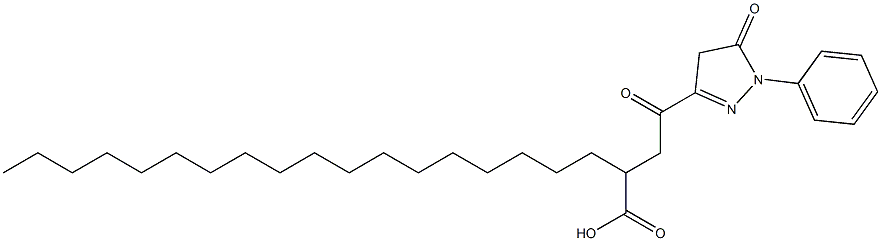 3-(3-Carboxy-1-oxohenicosyl)-1-phenyl-2-pyrazolin-5-one 구조식 이미지