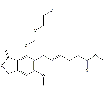 (E)-6-(4-[(2-Methoxyethoxy)methyl]oxy-6-methoxy-7-methyl-3-oxo-5-phthalanyl)-4-methyl-4-hexenoic acid methyl ester Structure