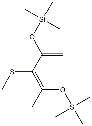 2,4-Bis(trimethylsilyloxy)-3-methylthio-1,3-pentadiene 구조식 이미지
