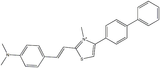 4-(4-Biphenylyl)-2-[p-(dimethylamino)styryl]-3-methylthiazol-3-ium Structure