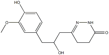 4,5-Dihydro-6-[2-hydroxy-3-(4-hydroxy-3-methoxyphenyl)propyl]pyridazin-3(2H)-one Structure