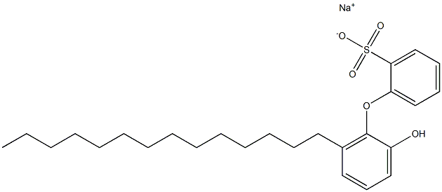 2'-Hydroxy-6'-tetradecyl[oxybisbenzene]-2-sulfonic acid sodium salt 구조식 이미지