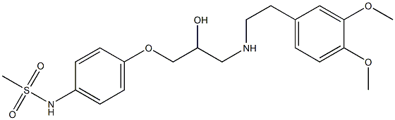 N-[4-[2-Hydroxy-3-[2-(3,4-dimethoxyphenyl)ethylamino]propyloxy]phenyl]methanesulfonamide Structure