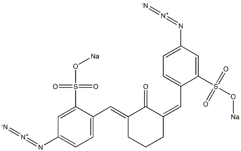 2,6-Bis[[4-azido-2-(sodiosulfo)phenyl]methylene]cyclohexanone 구조식 이미지