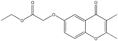 [(2,3-Dimethyl-4-oxo-4H-1-benzopyran-6-yl)oxy]acetic acid ethyl ester Structure