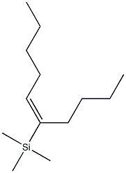 Trimethyl(1-butyl-1-hexenyl)silane Structure